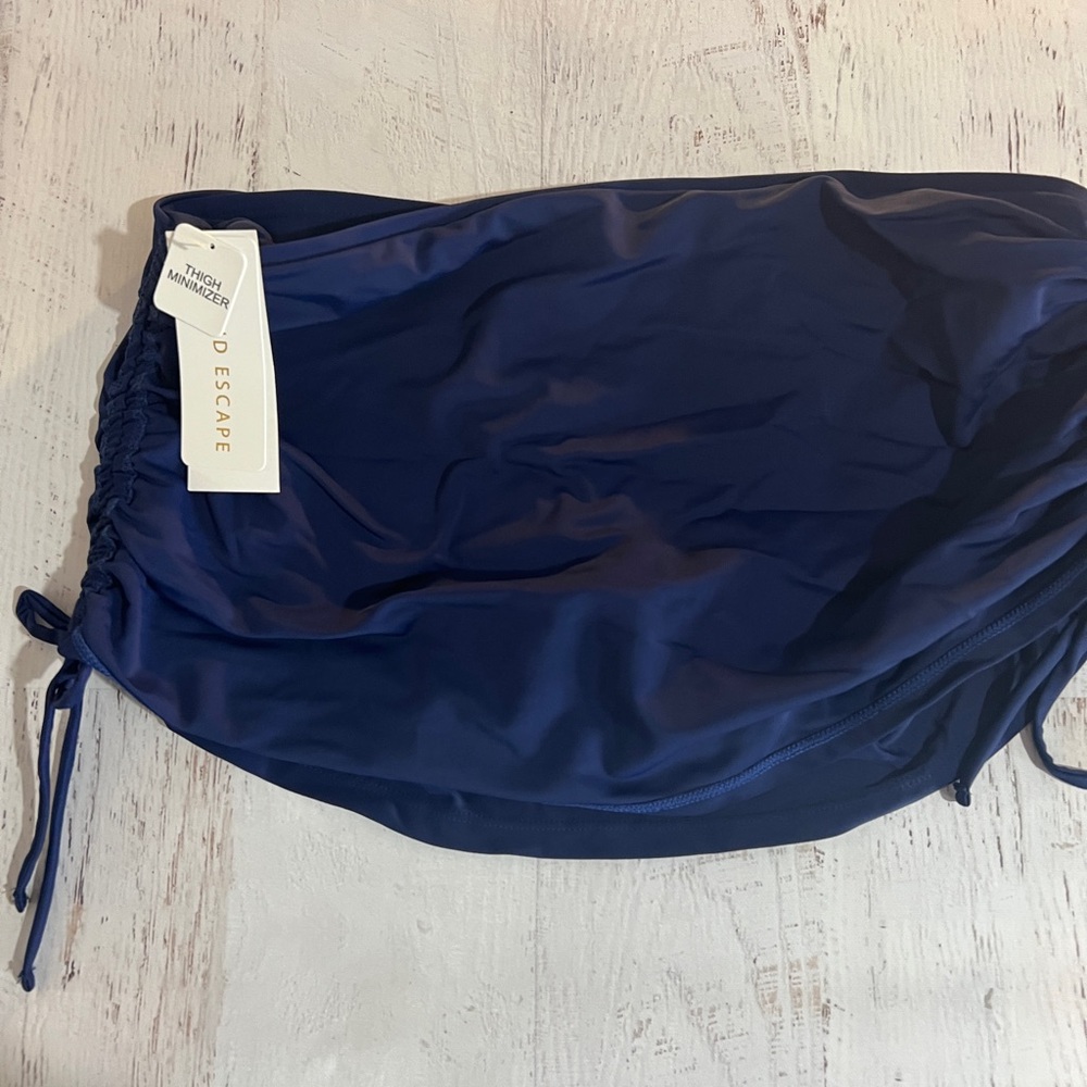 Women’s Island Escape Royal Blue Swim Skirt, size 10, NWT